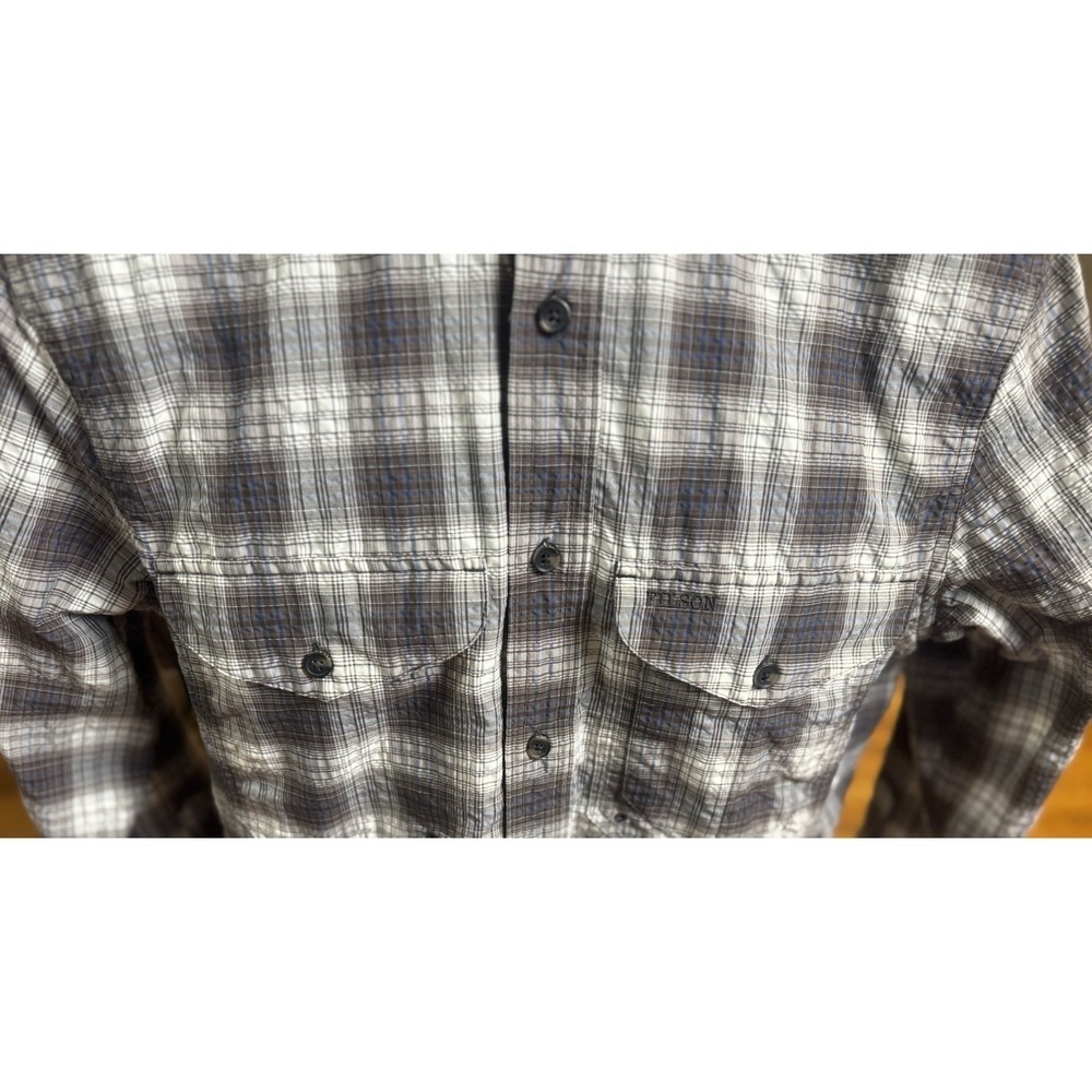 Men's Filson Lightweight Long Sleeve Plaid Breathable Outdoor Shirt Size Small - Picture 4 of 10